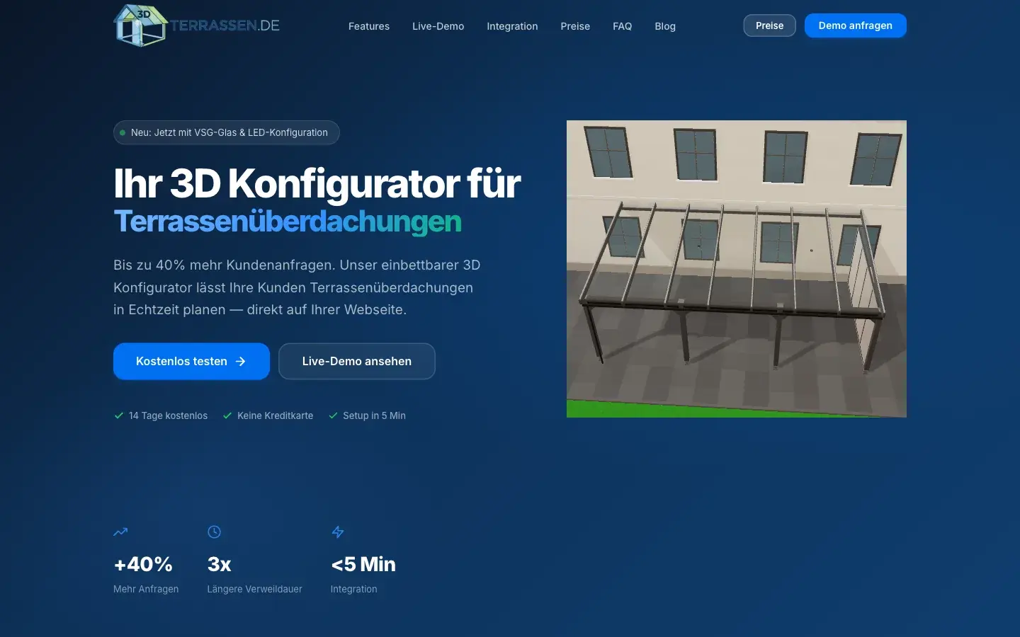 3D-Terrassen – SaaS Plattform