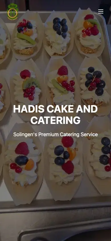 Hadis Cake and Catering Mobile Website