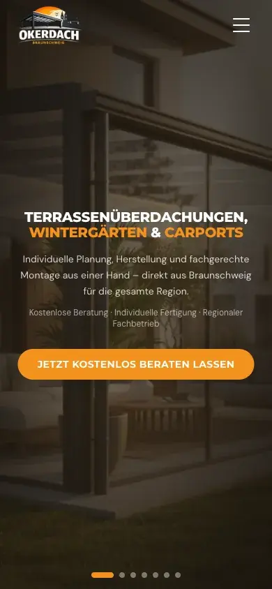OKERDACH Braunschweig Mobile Website