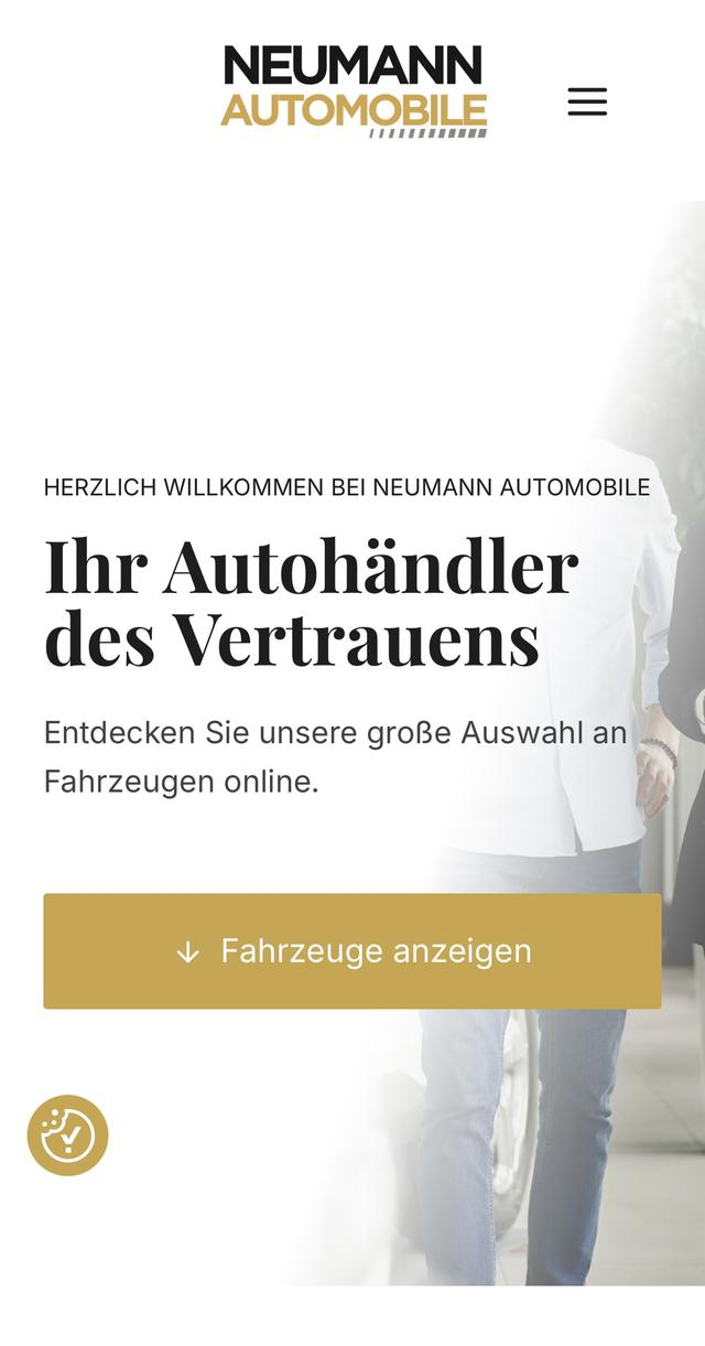 Neumann Automobile Website Mobile Ansicht