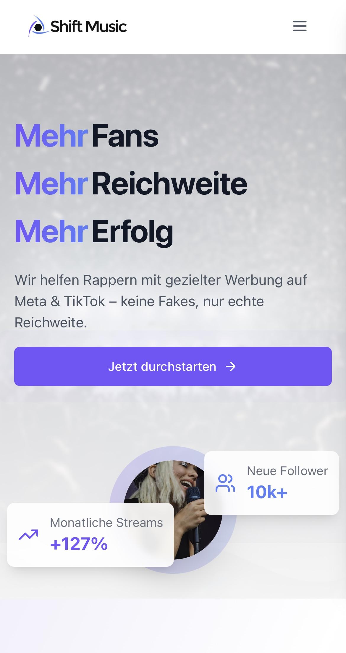 Mobile Ansicht von Shift Music Marketing