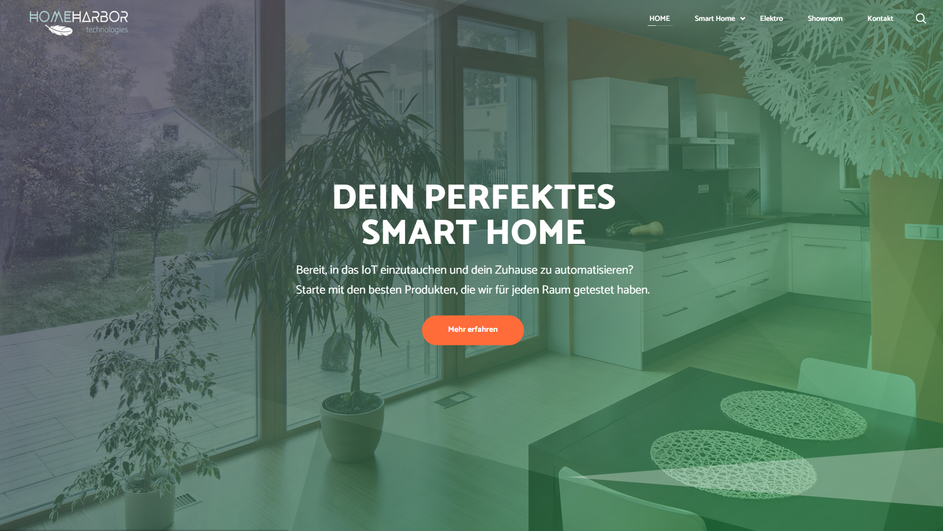 Mockup der HomeHarbor-Website auf Desktop und Smartphone